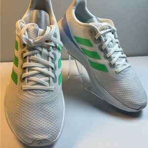 Adidas Women’s White and Green Athletic Shoes - NEW